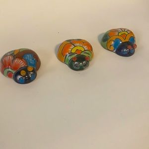 Ladybug set of 3- each hand paint. Great for walk or display on table.